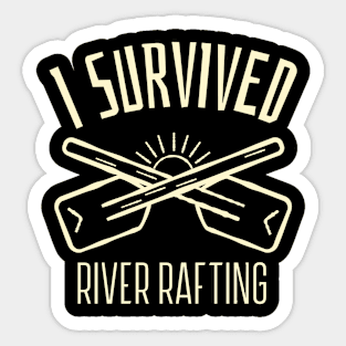 I Survived River Rafting Sticker